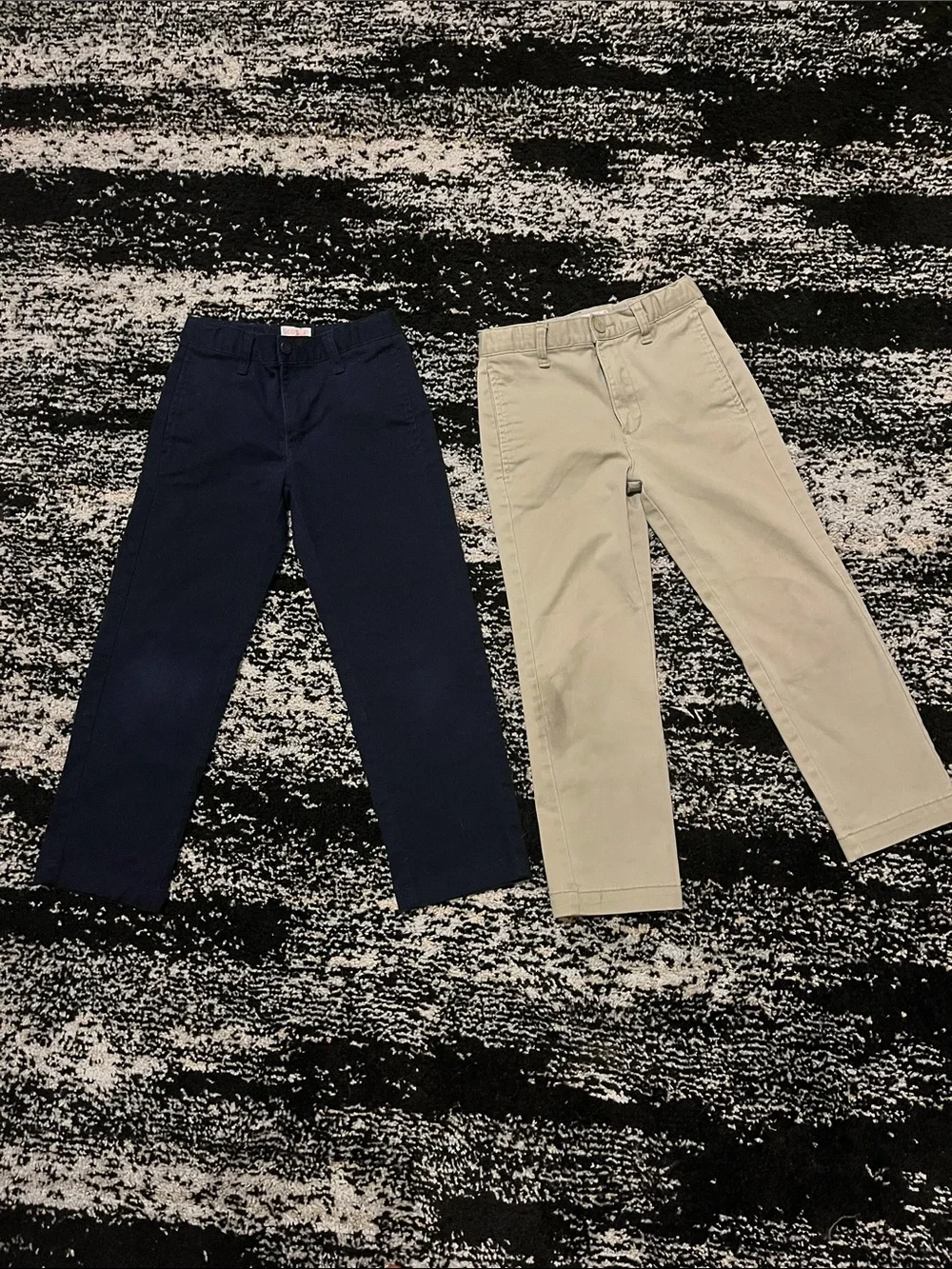 Cat & Jack Two-Pack Chinos in Navy and Khaki SET twins